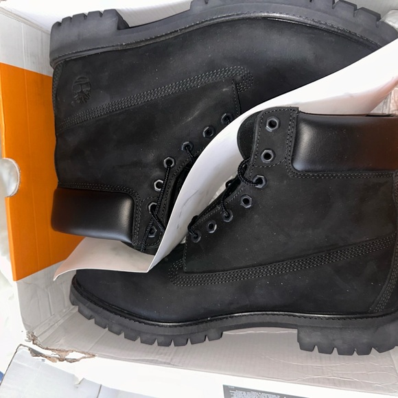 EUC Men's Timberland® Premium 6-Inch Waterproof Boot/ US 12 (black nubuck) - Picture 3 of 12